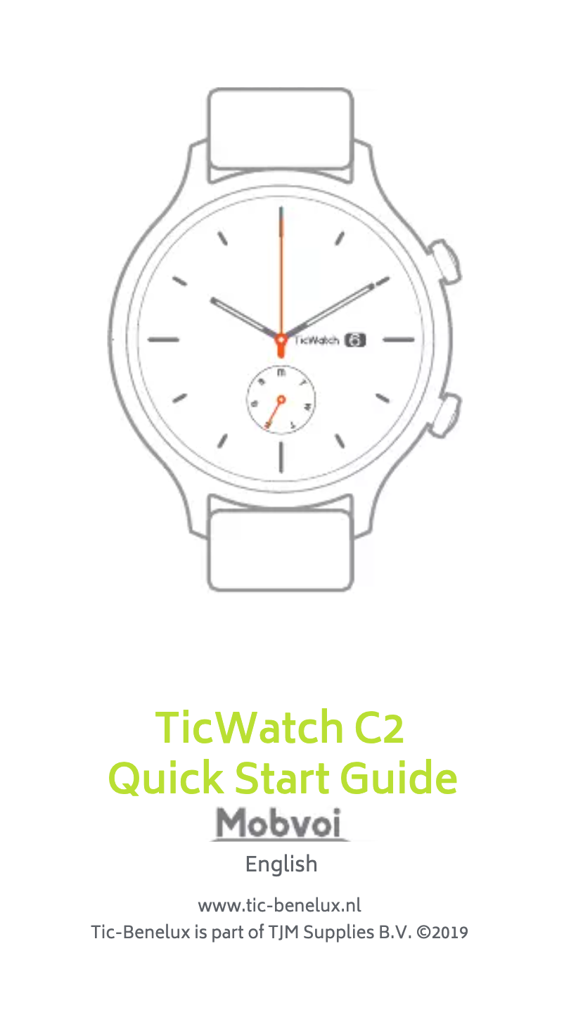 Page 1 de la notice Manuel utilisateur TicWatch C2