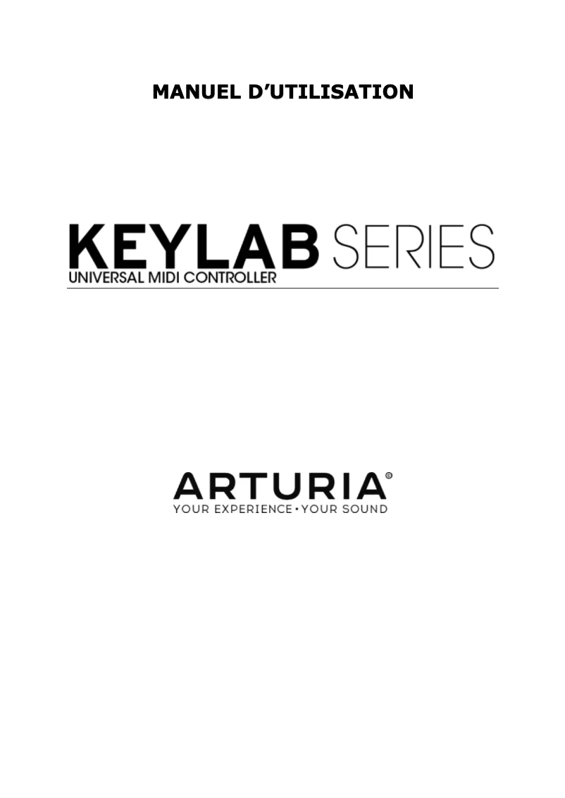 Page n°1 - Manuel utilisateur Arturia KeyLab 25