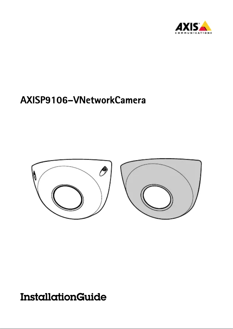 Page 1 de la notice Manuel utilisateur Axis P9106-V