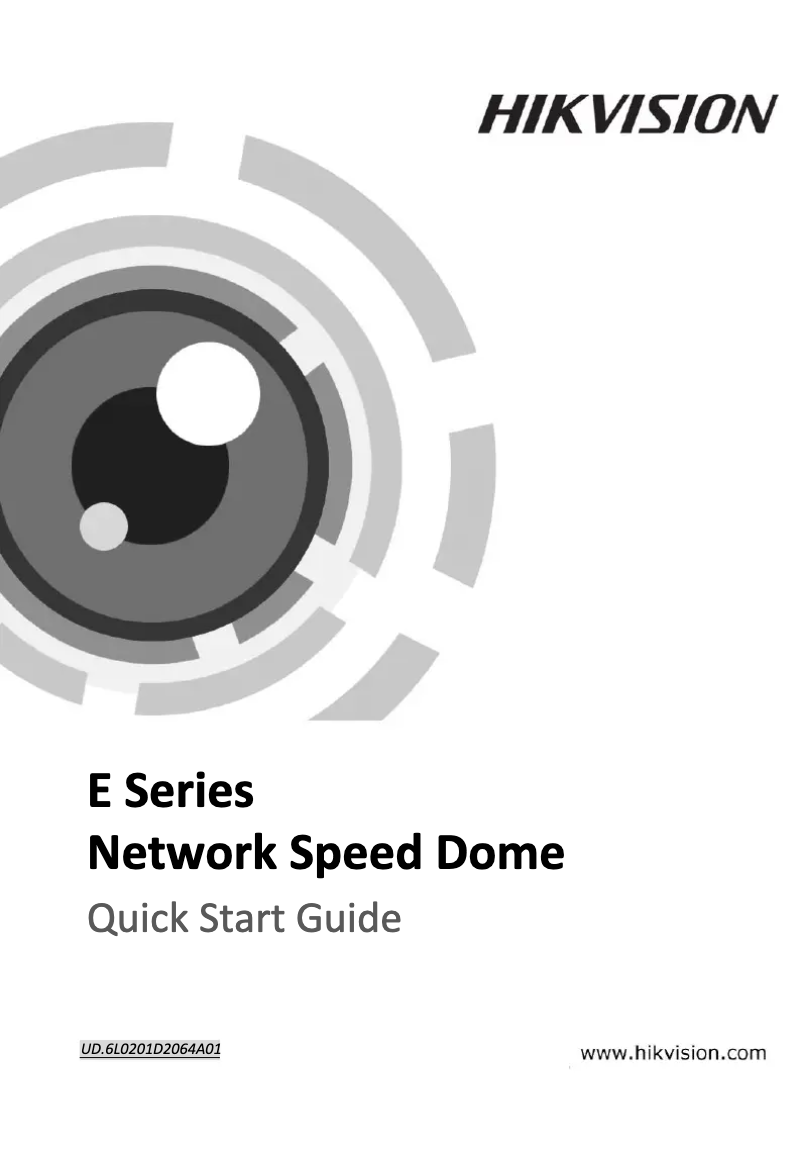 Page 1 de la notice Manuel utilisateur Hikvision DS-2DE4220W-AE3