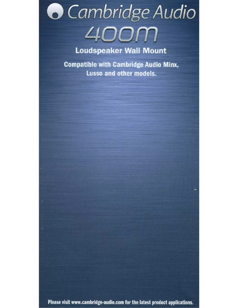 Page 1 of the manual User Manual Cambridge 400M