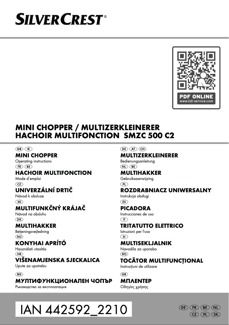 Page 1 de la notice Manuel utilisateur SilverCrest SMZC 500 C2