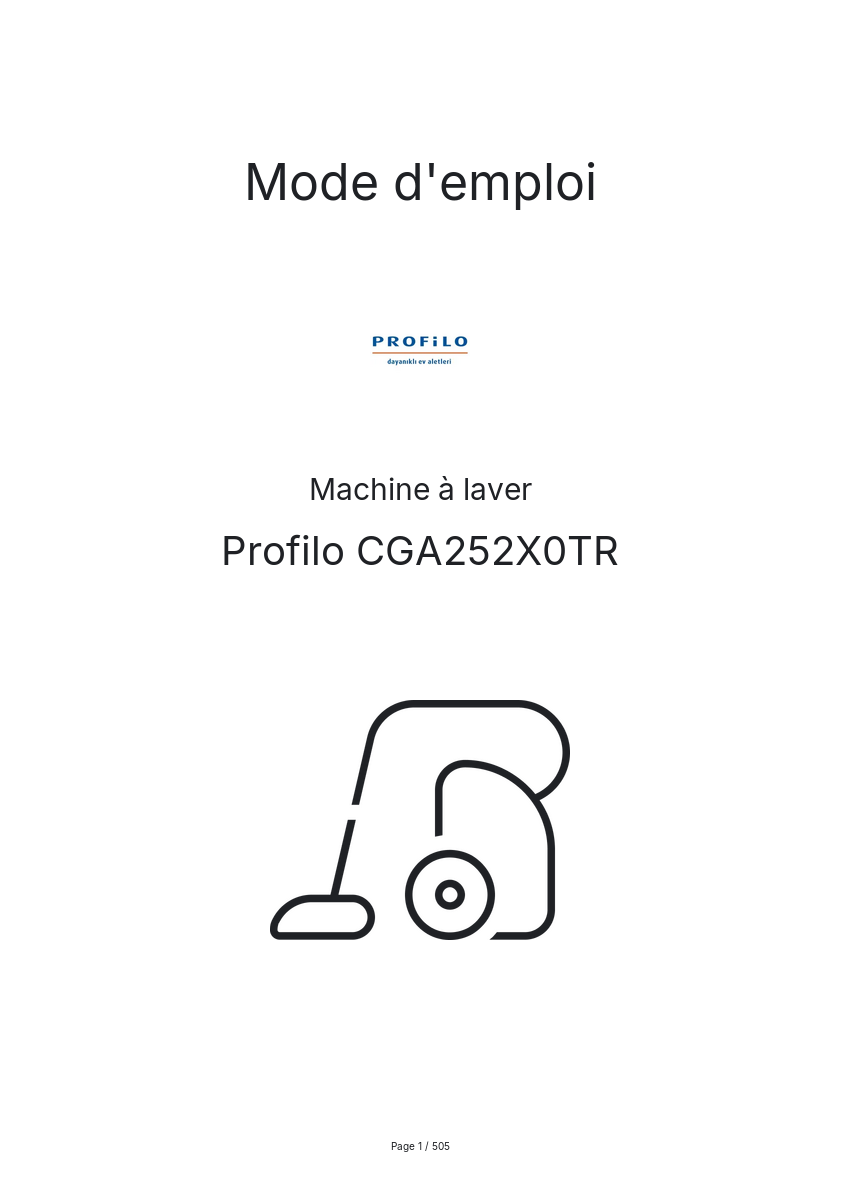 Page n°1 - Mode d'emploi Profilo CGA252X0TR