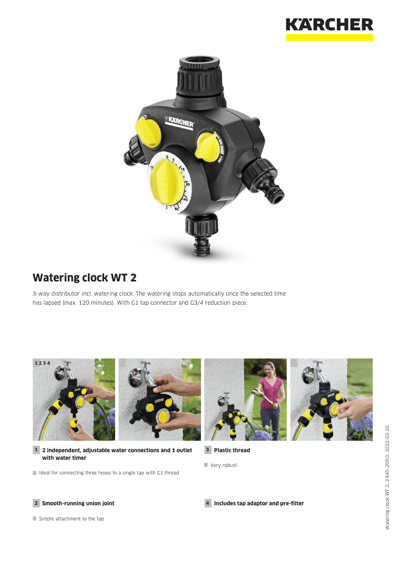 Page 1 de la notice Manuel utilisateur Kärcher WT 2