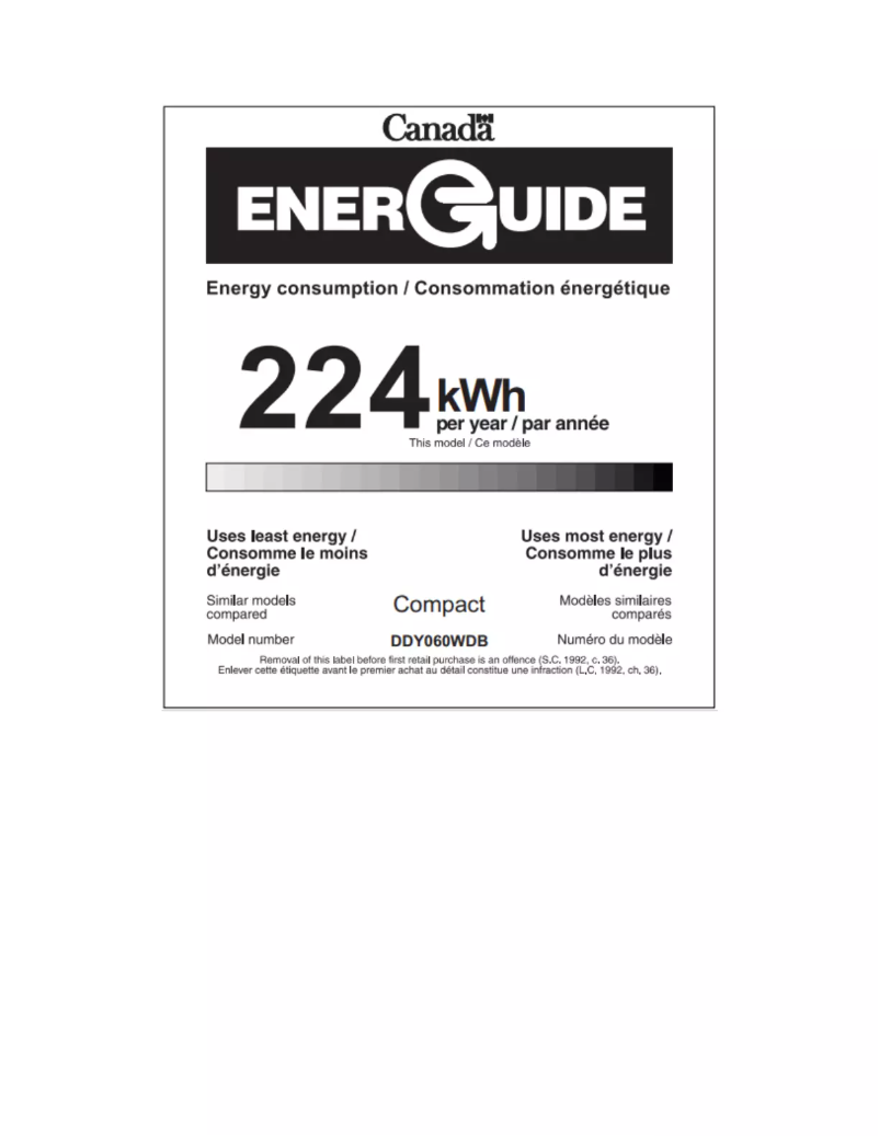 Página 1 del manual Etiqueta energética Danby DDY060WDB