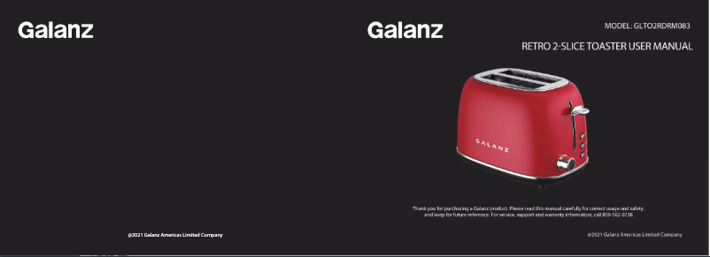Page n°1 - Manuel utilisateur Galanz GLTO2BERM083