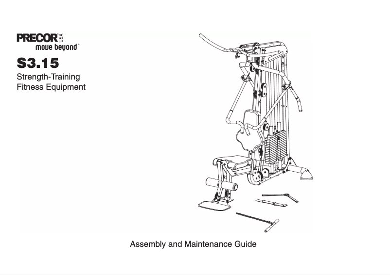 Page n°1 - Manuel utilisateur Precor S3.15