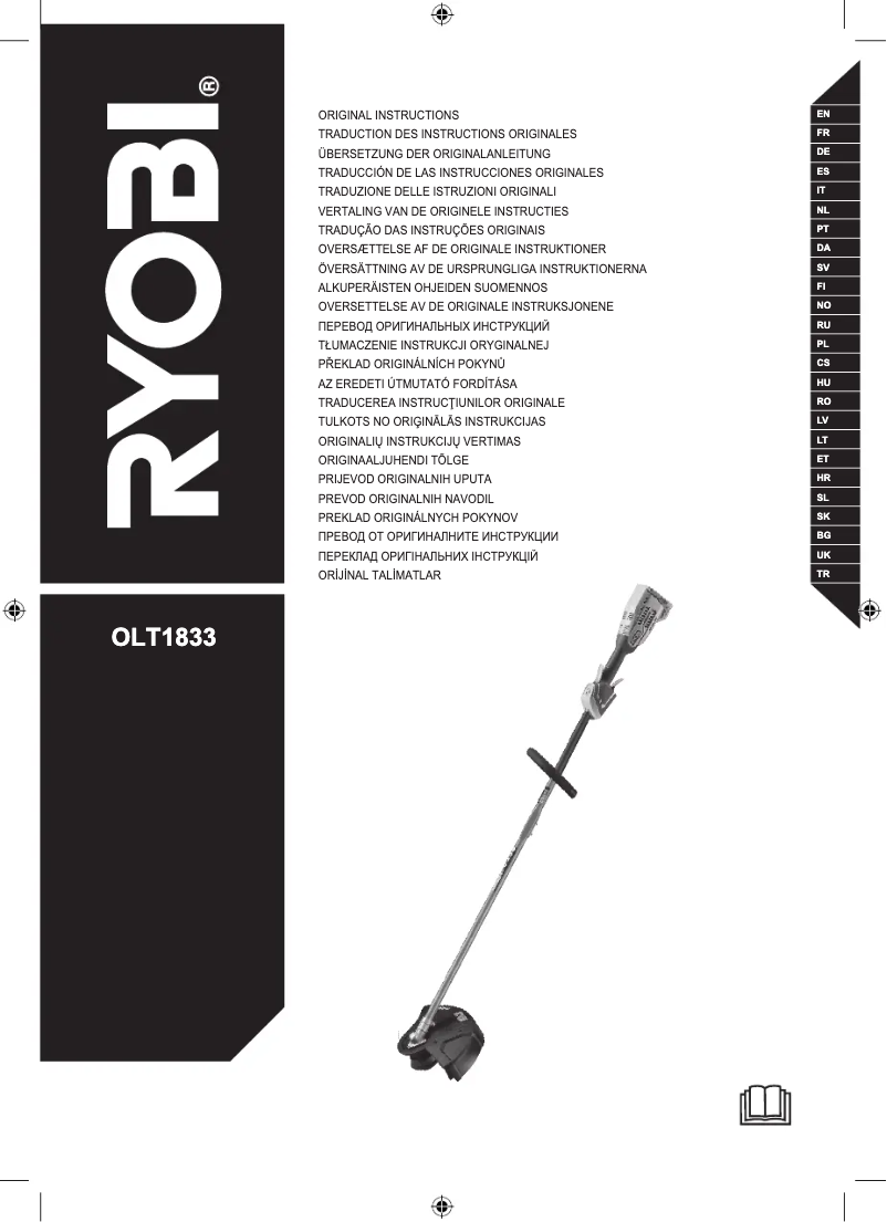 Page 1 de la notice Manuel utilisateur RYOBI One+ OLT1833