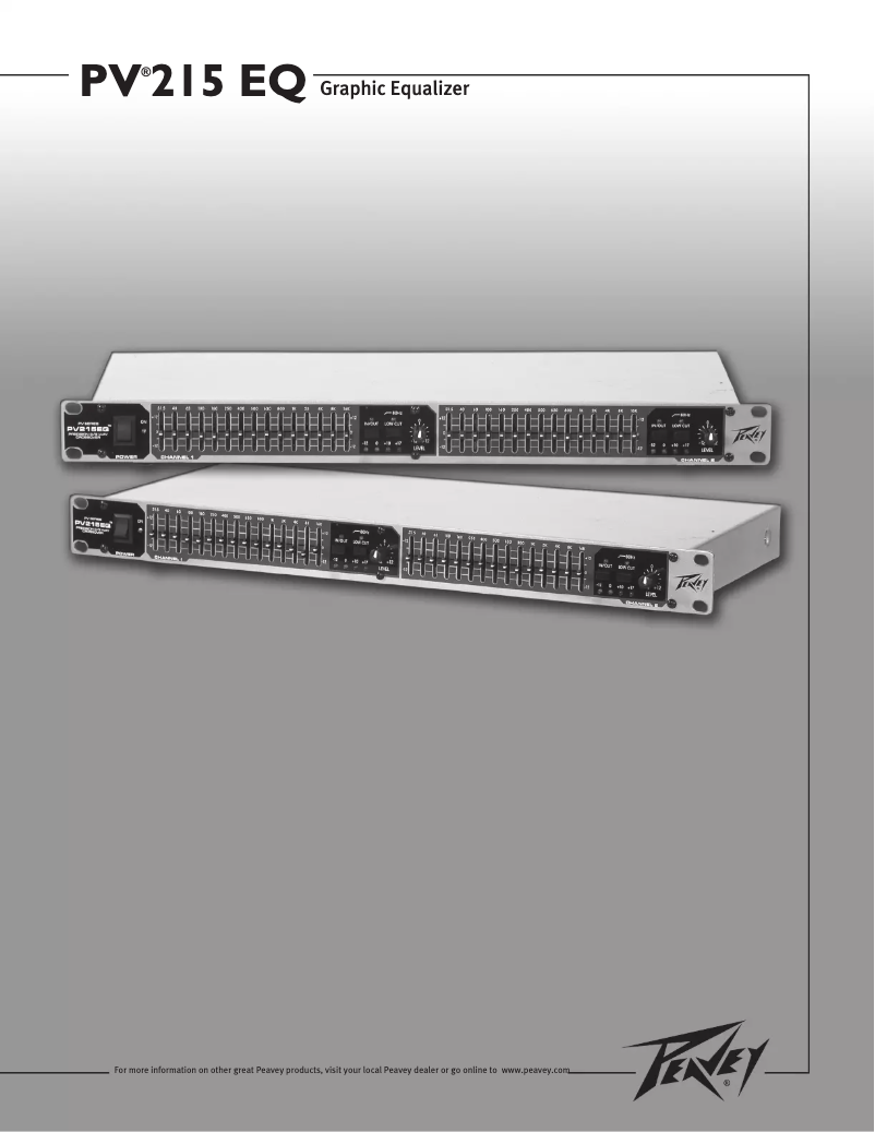 Image de la première page du manuel de l'appareil PV 215EQ