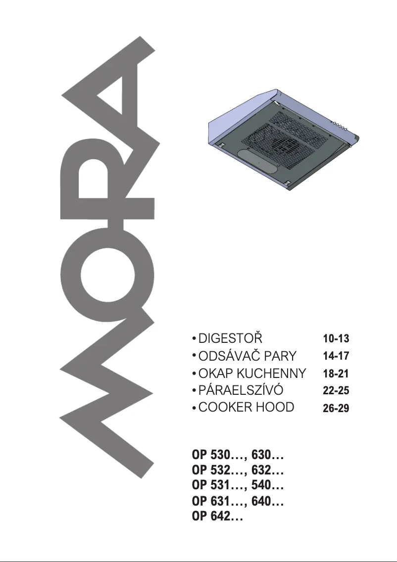 Image de la première page du manuel de l'appareil OP630X