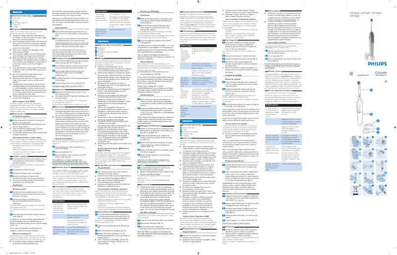 Page 1 de la notice Manuel utilisateur Philips Sonicare Sensiflex HX1620