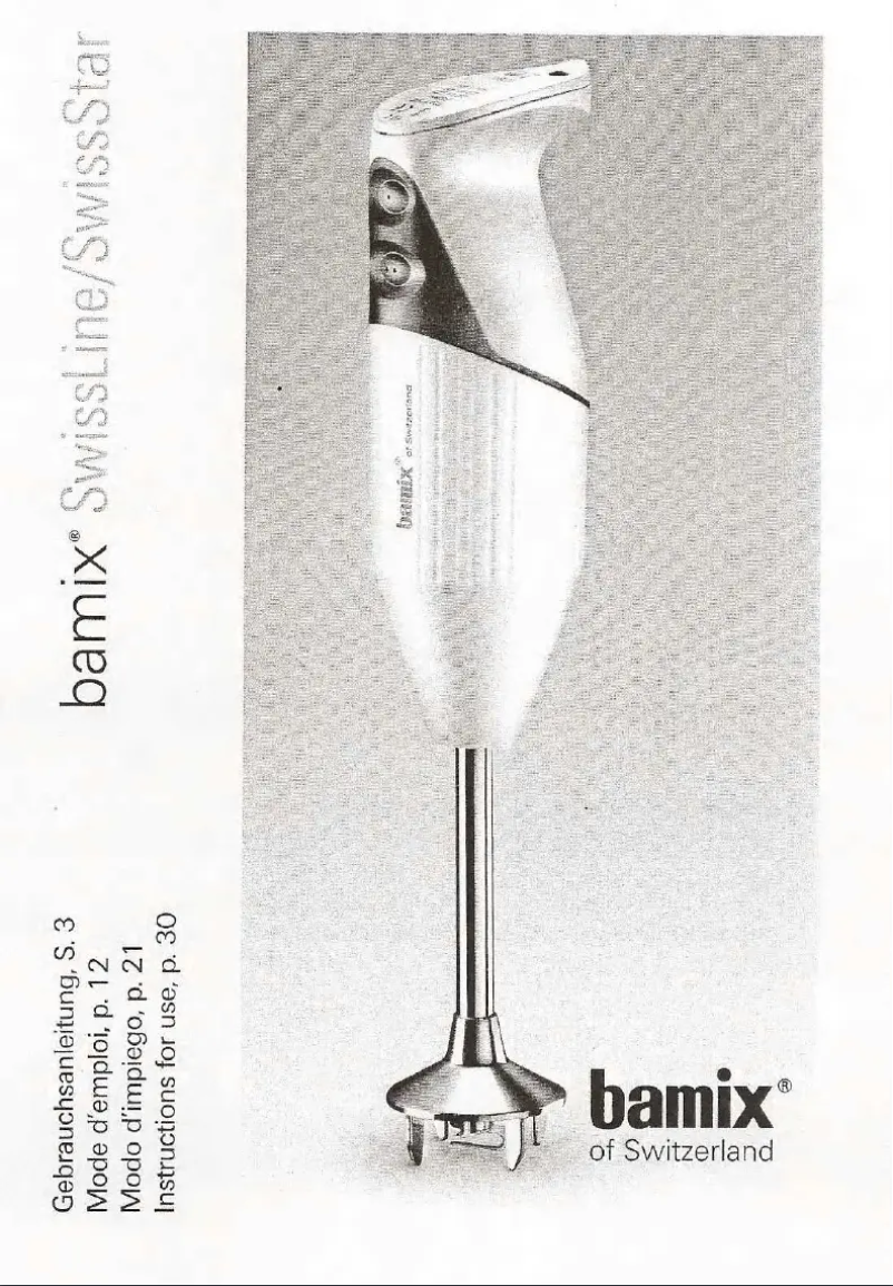 Image de la première page du manuel de l'appareil SwissLine MX100081