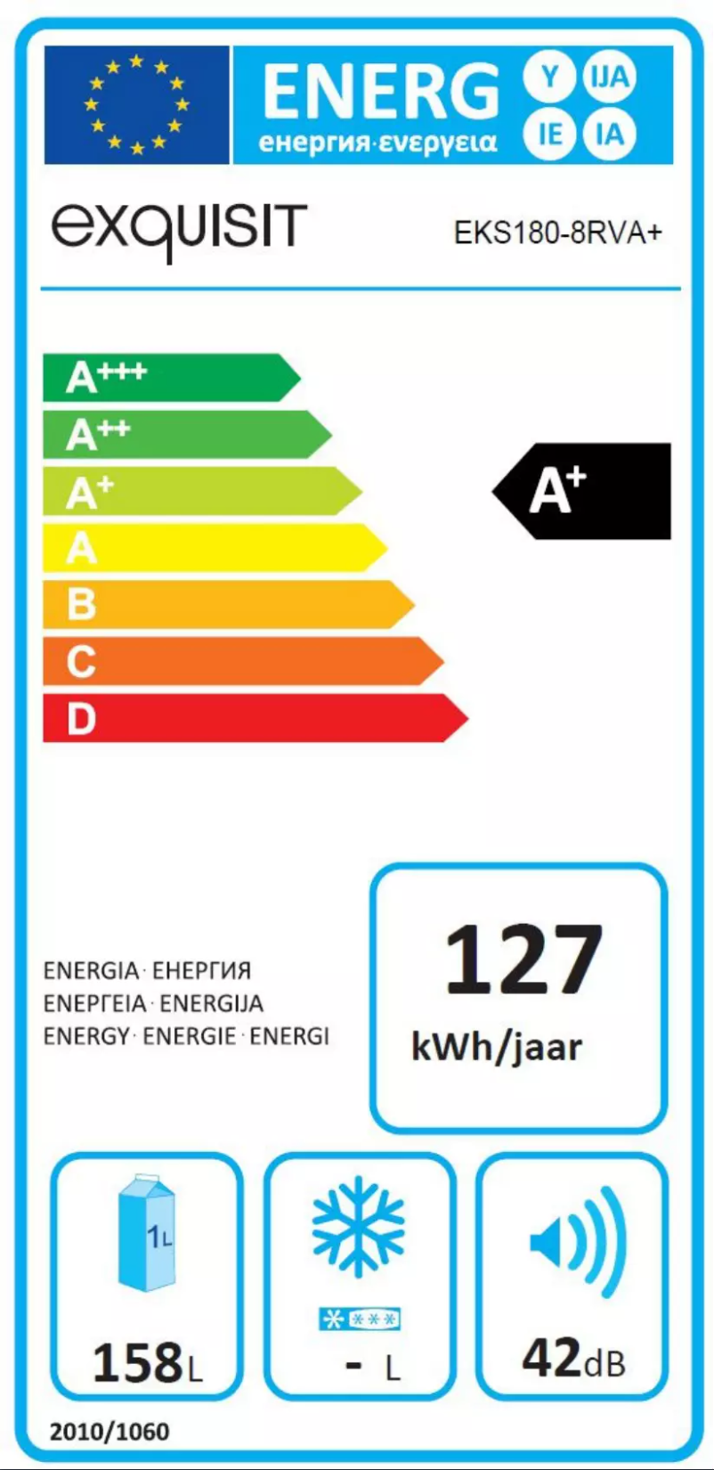 Page 1 de la notice Manuel utilisateur Exquisit EKS180-8RVA+