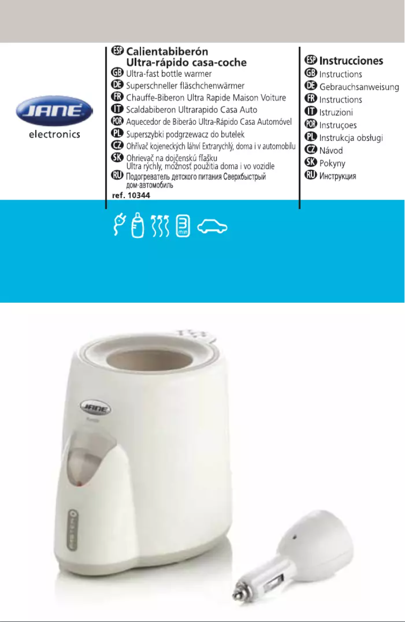 Page 1 de la notice Manuel utilisateur Jane 10344