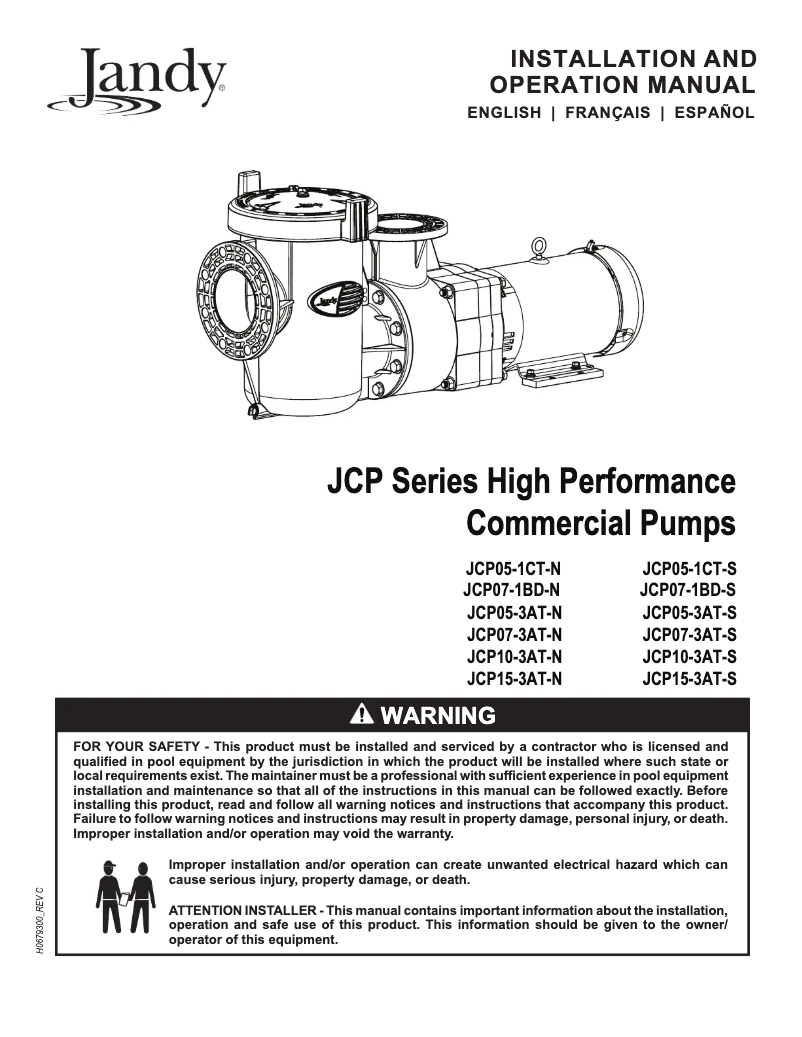 Page 1 of the manual User Manual JANDY JCP05-3AT-S