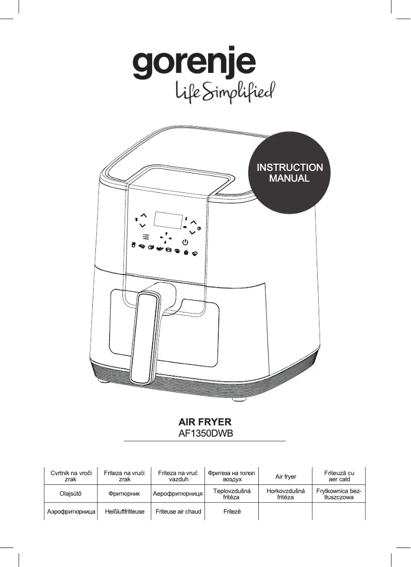 Image de la première page du manuel de l'appareil AF1350DWB