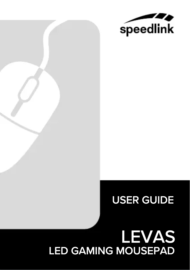 Page n°1 - Manuel utilisateur Speed-Link LEVAS LED SL-620107-BK
