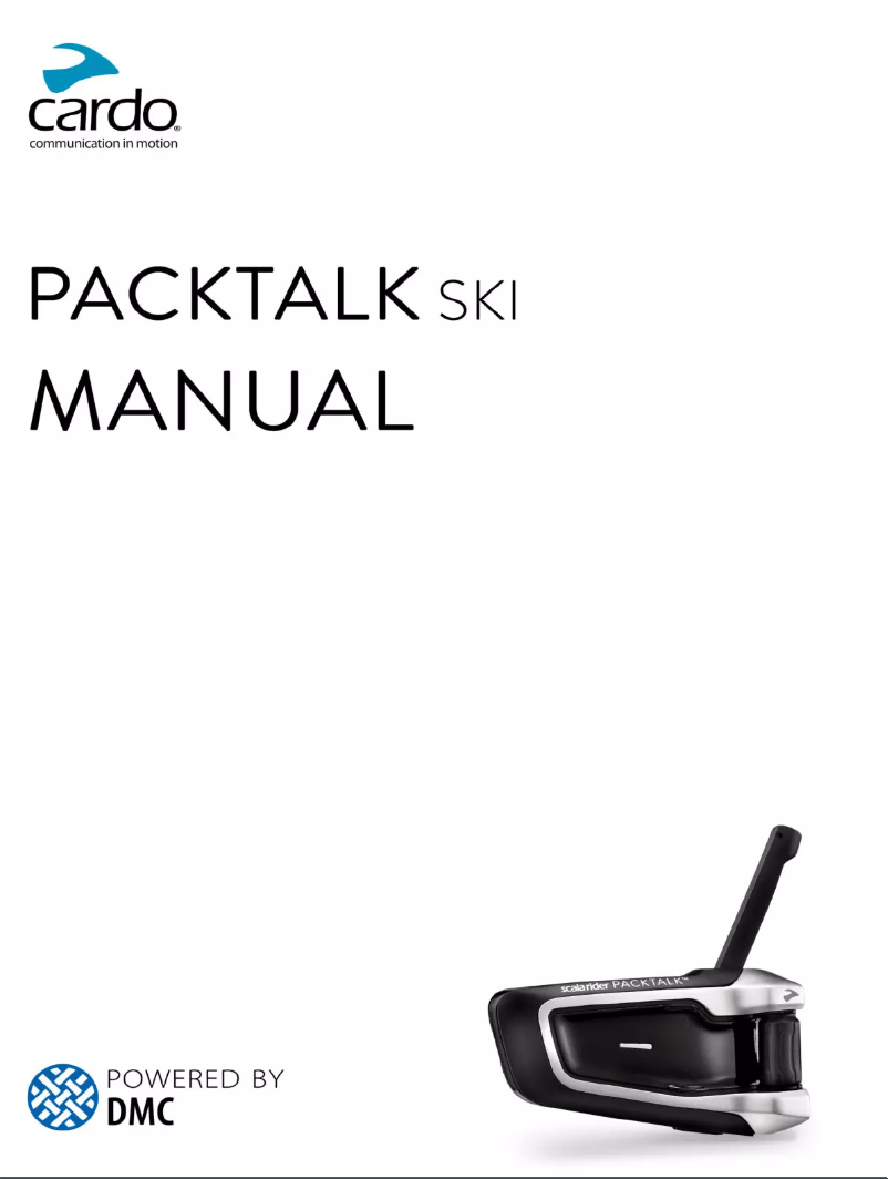 Page 1 de la notice Mode d'emploi Cardo Packtalk Ski