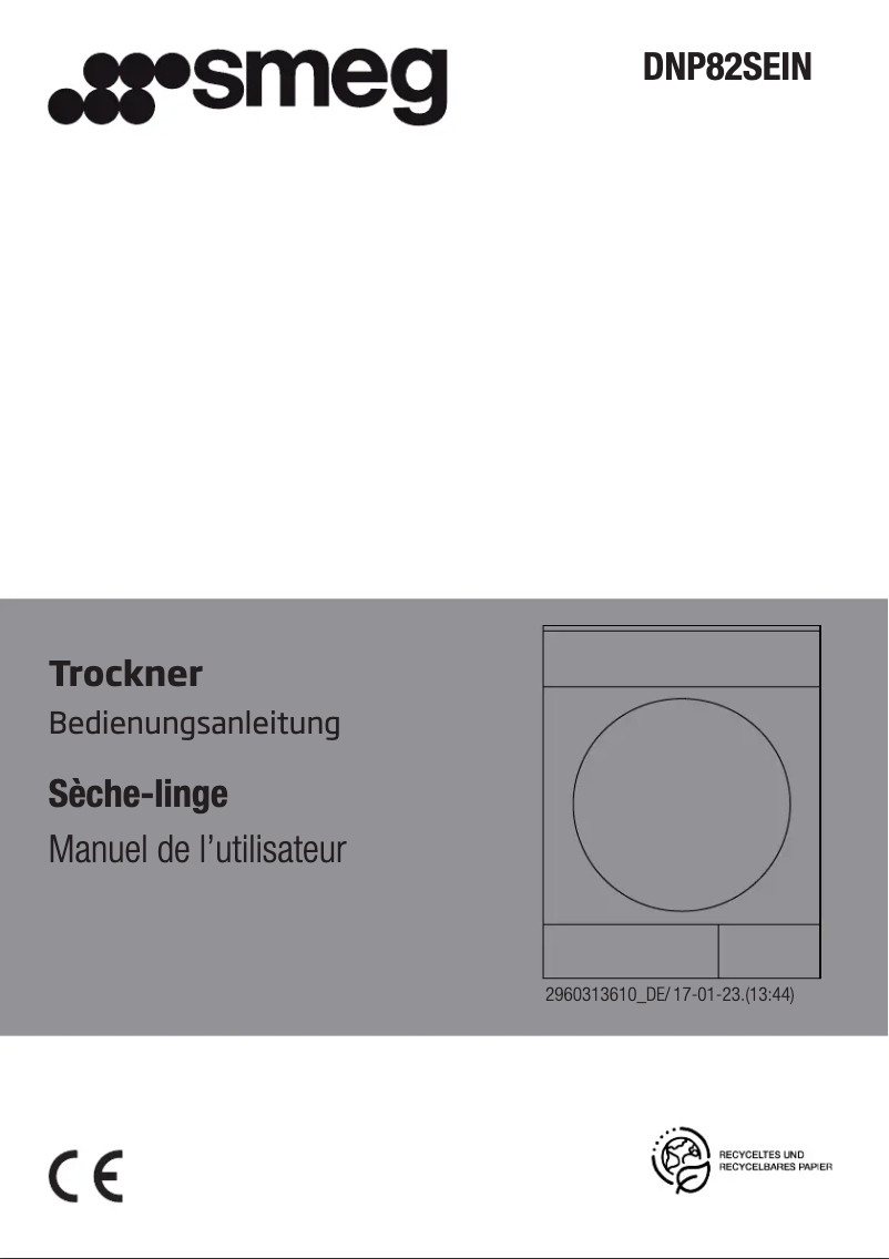 Page 1 de la notice Manuel utilisateur Smeg DNP82SEIN