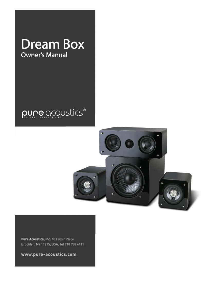 Page 1 de la notice Manuel utilisateur Pure Acoustics Dream Box