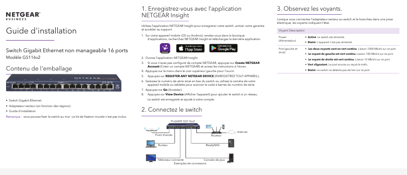 Image de la première page du manuel de l'appareil ProSafe GS116v2