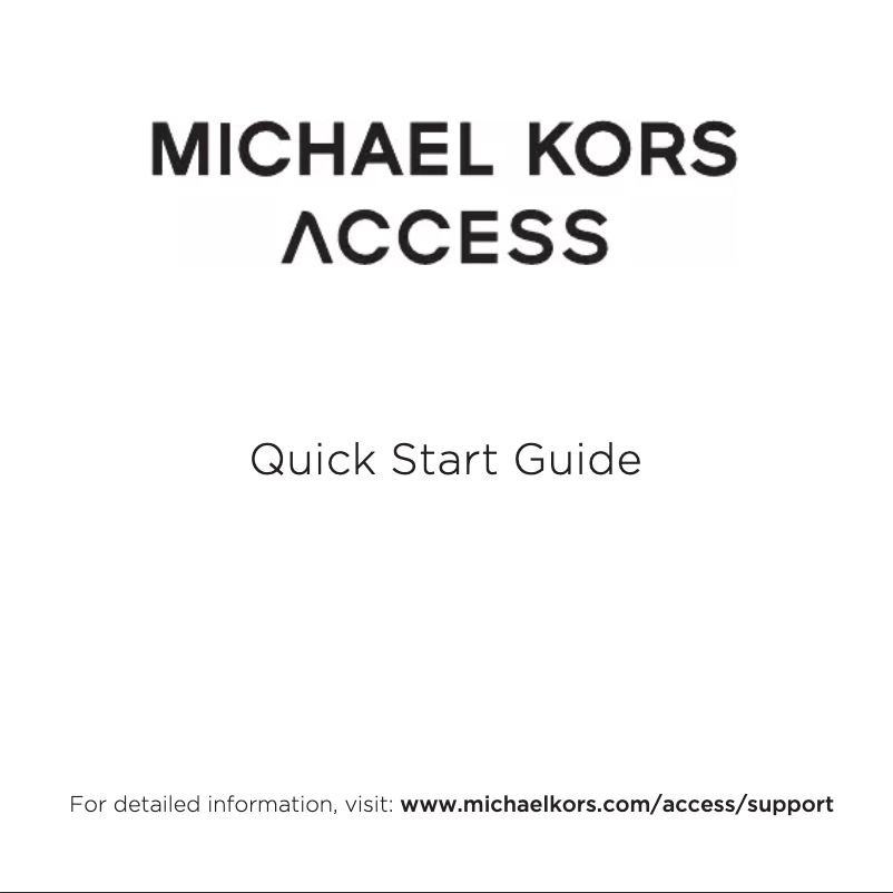 Page 1 de la notice Manuel utilisateur Michael Kors Access Sofie MKT5036