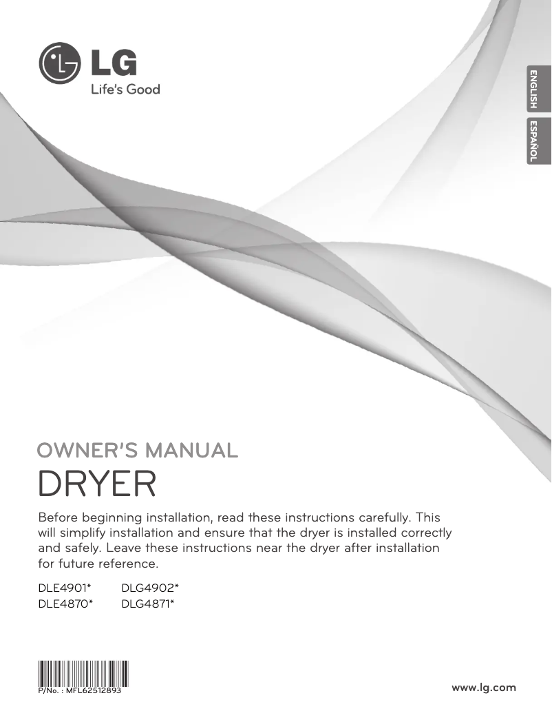 Page n°1 - Manuel utilisateur LG DLG4871W
