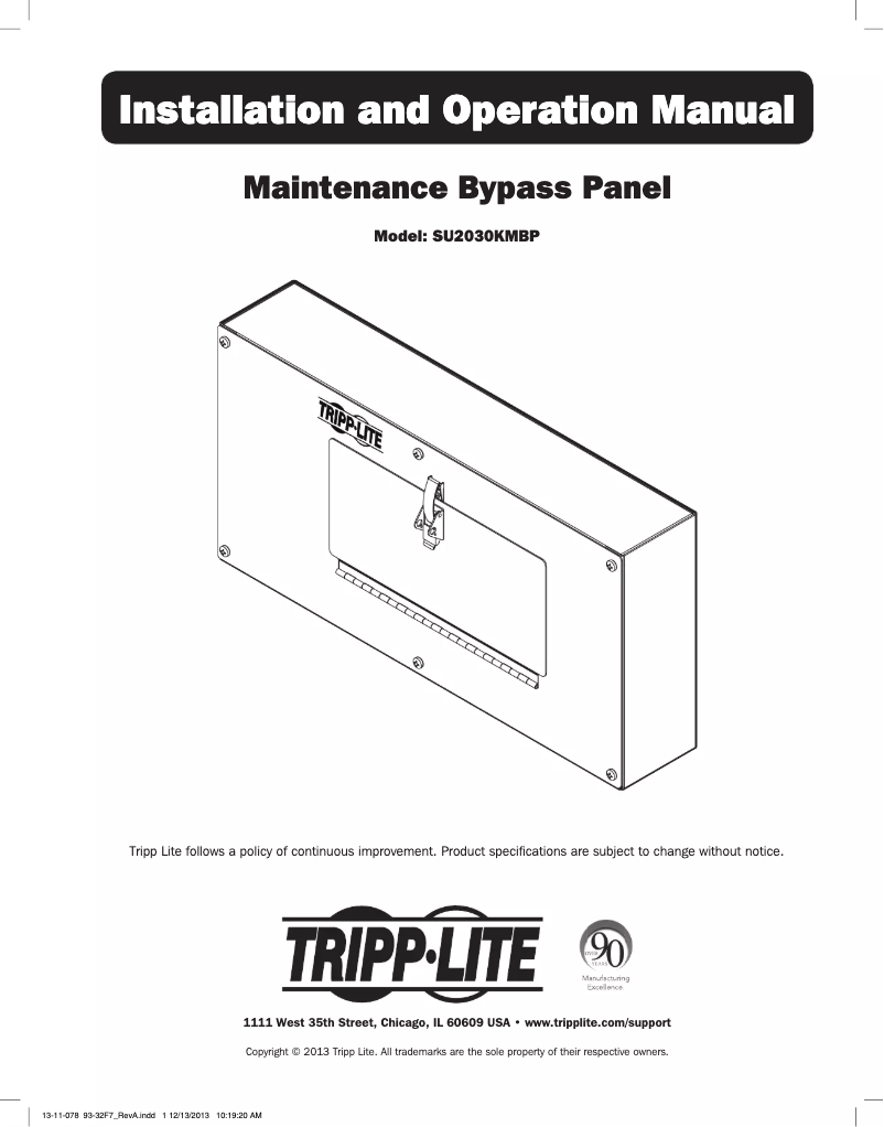 Image de la première page du manuel de l'appareil SU2030KMBP