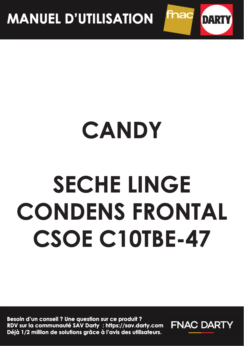 Image de la première page du manuel de l'appareil CSOE C10TBE-47