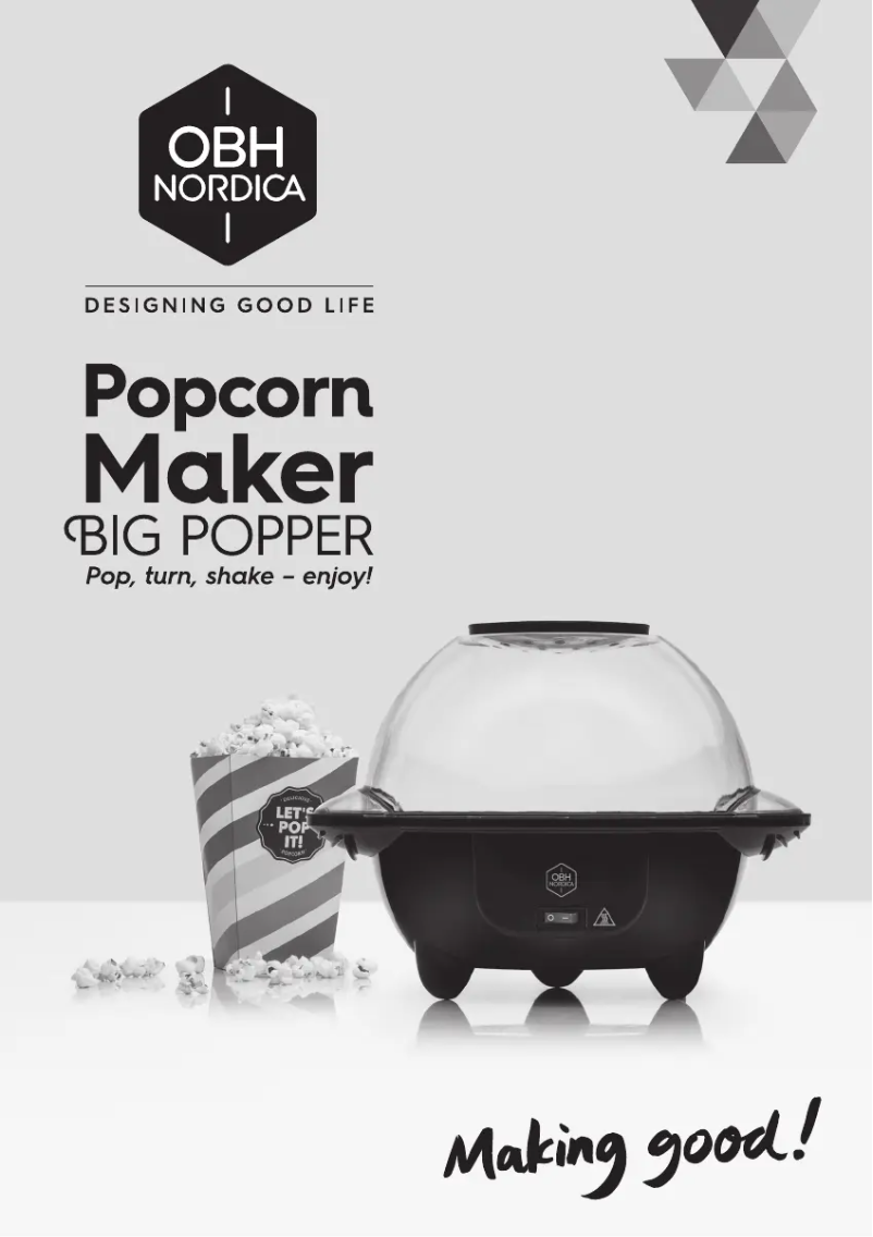 Page n°1 - Manuel utilisateur OBH Nordica Big Popper 6398