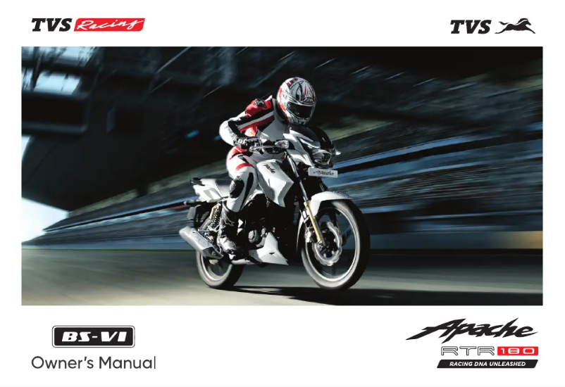 Page 1 de la notice Manuel utilisateur TVS Apache RTR 180 2V