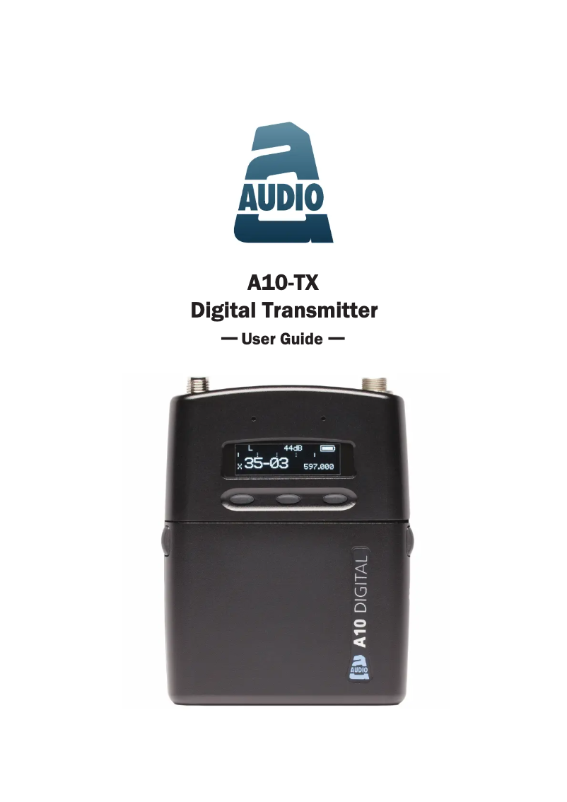 Page n°1 - Manuel utilisateur Audio Limited A10-TX
