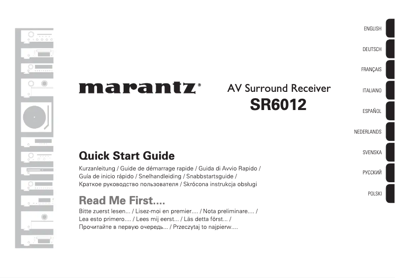 Página 1 del manual Guía de inicio rápido Marantz SR6012