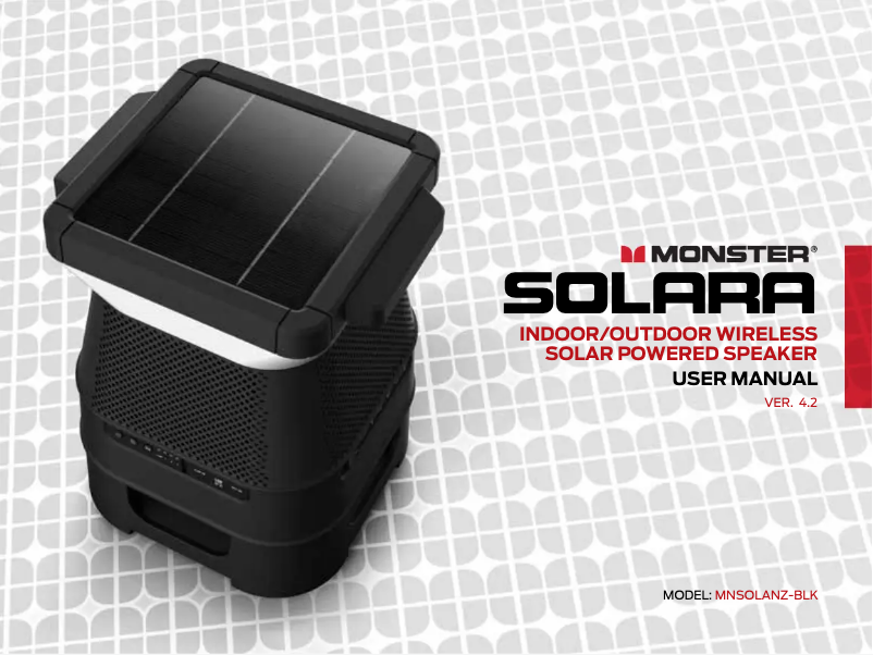 Page 1 de la notice Manuel utilisateur Monster Solara