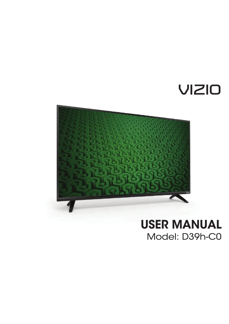 Page 1 de la notice Manuel utilisateur VIZIO D39h-C0