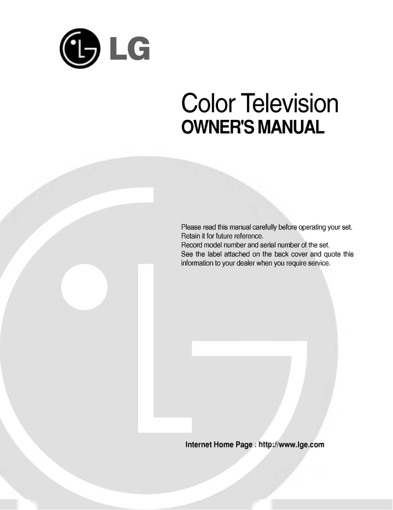 Page 1 de la notice Manuel utilisateur LG RP-29CC26