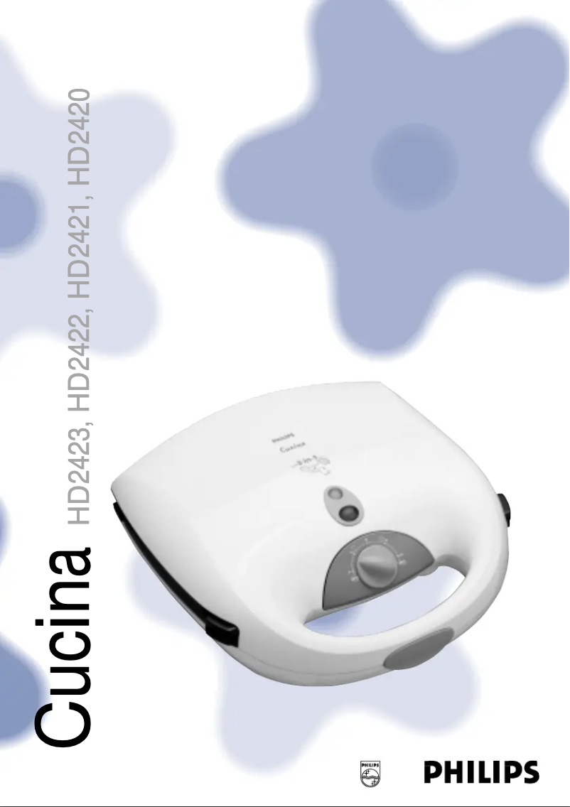 Page 1 de la notice Manuel utilisateur Philips Cucina HD2420