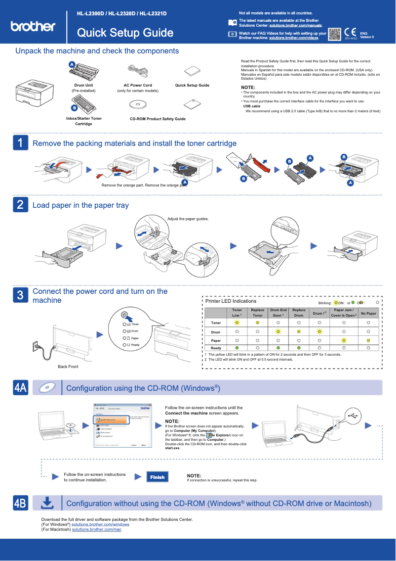 Image de la première page du manuel de l'appareil HL-L2300DR