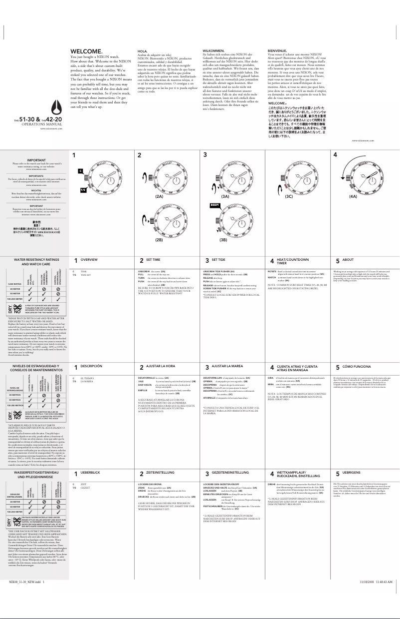 Page 1 de la notice Manuel utilisateur Nixon Star Wars A172SW