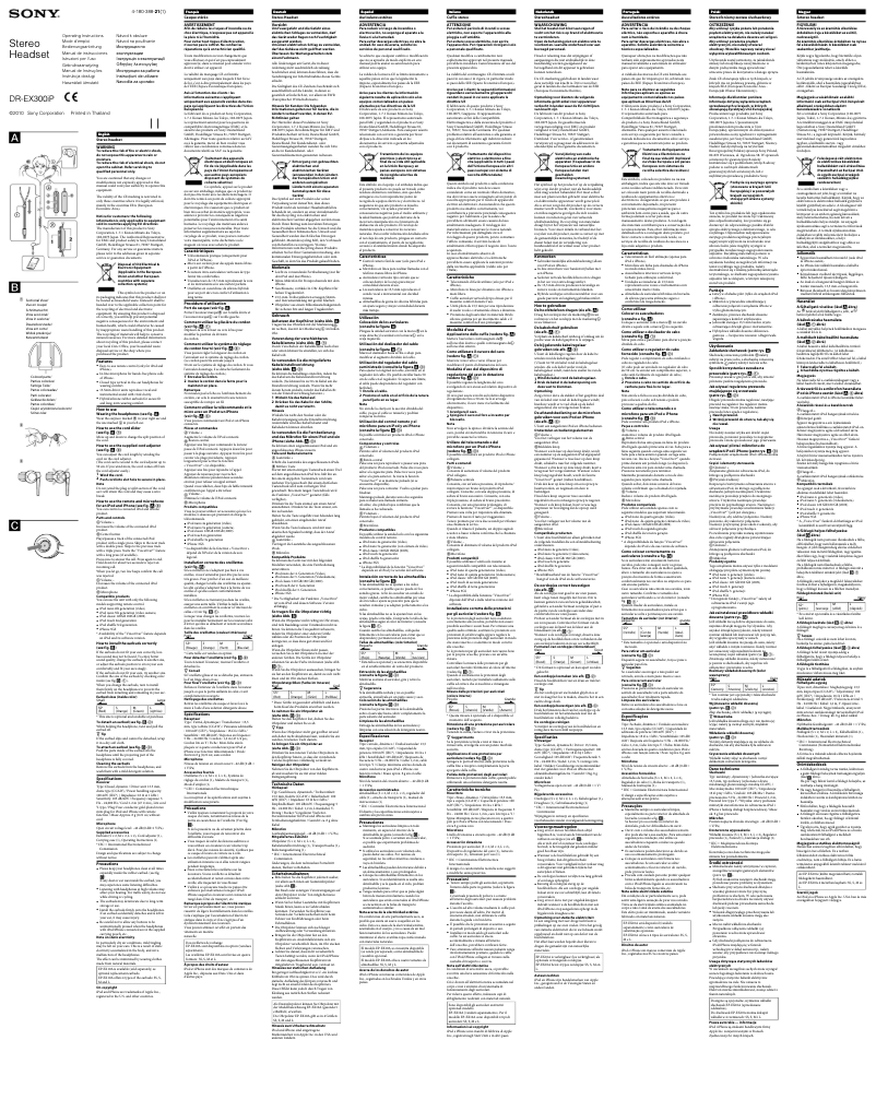 Page 1 de la notice Manuel utilisateur Sony DR-EX300iP