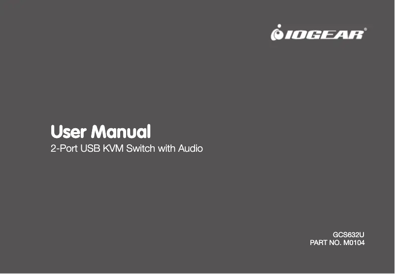 Page n°1 - Manuel utilisateur iogear GCS632