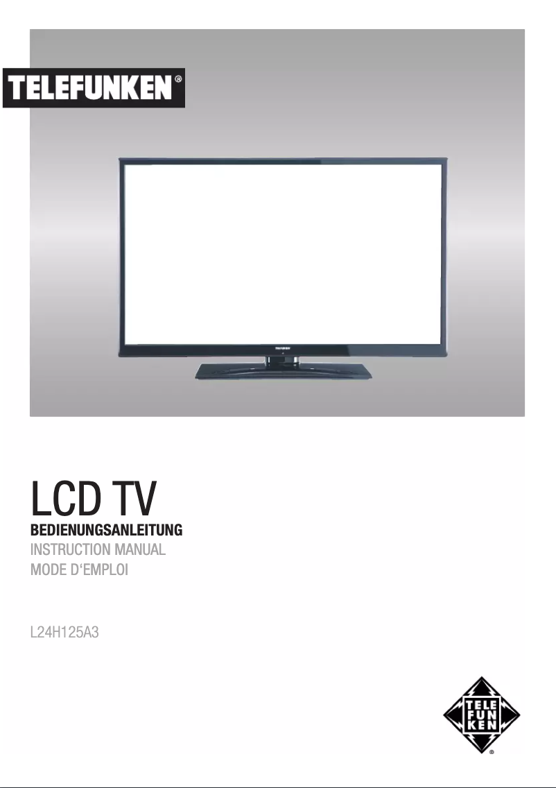 Page n°1 - Manuel utilisateur Telefunken L24H125A3