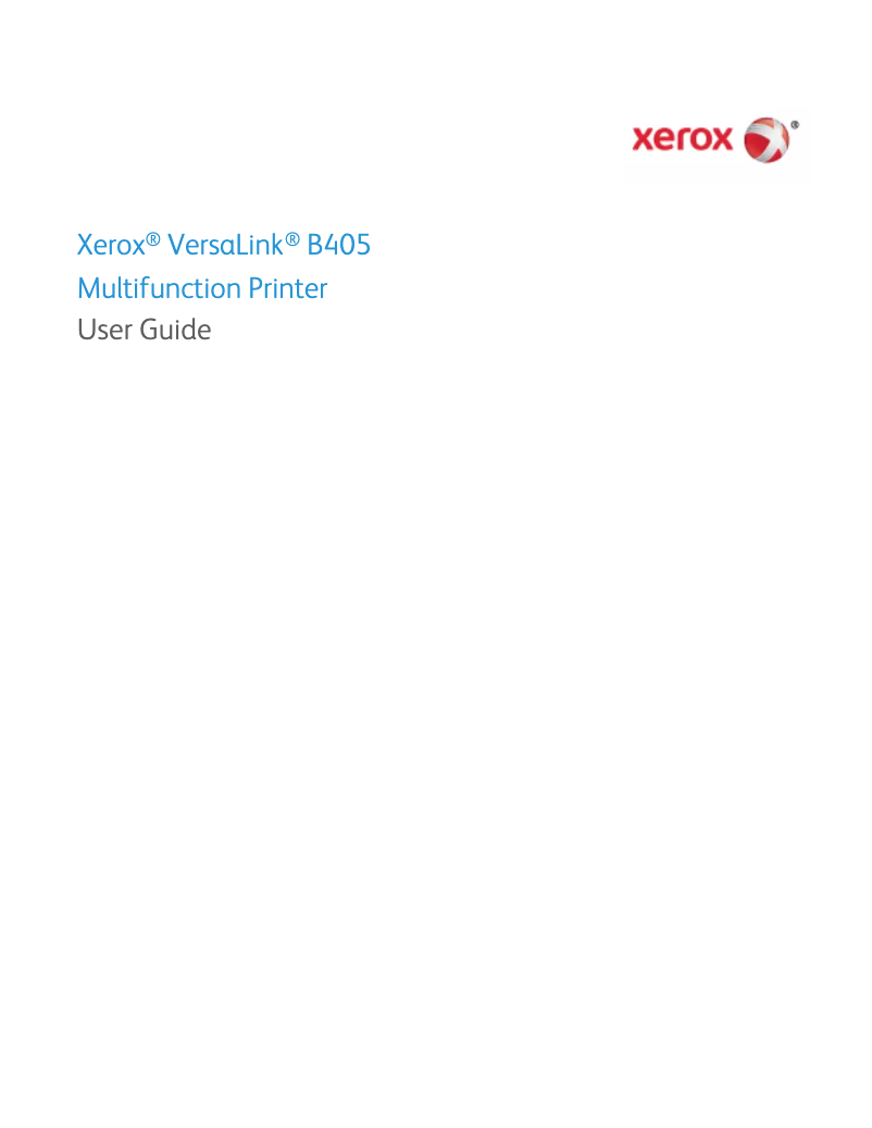 Page n°1 - Manuel utilisateur Xerox VersaLink B405V