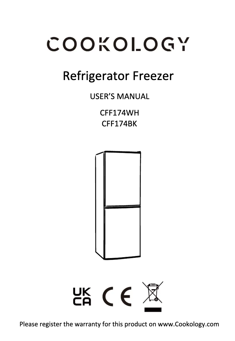 Image de la première page du manuel de l'appareil CFF174BK