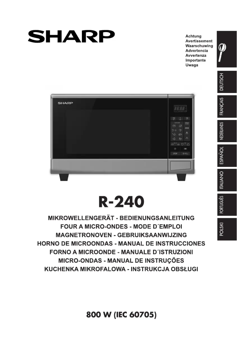 Page 1 de la notice Manuel utilisateur Sharp R-240 BK