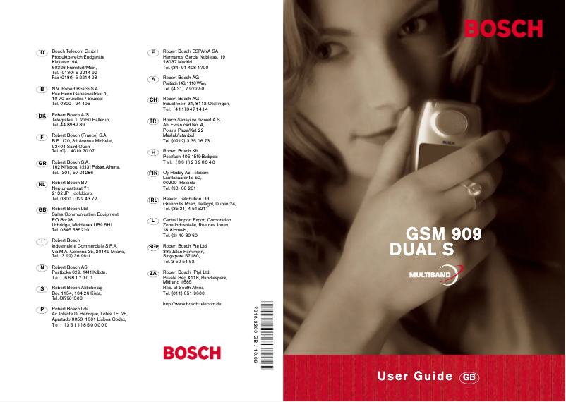 Image de la première page du manuel de l'appareil GSM909