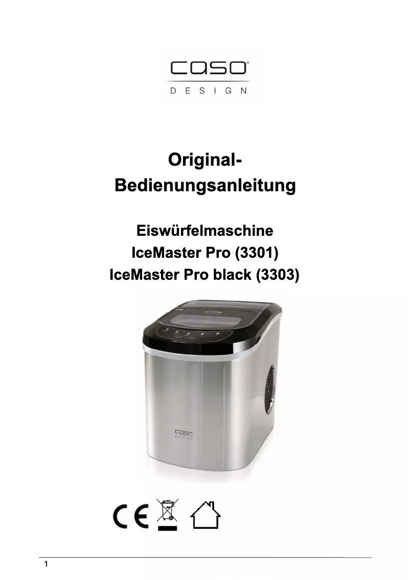 Image de la première page du manuel de l'appareil IceMaster Pro 3301