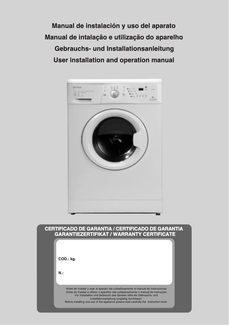 Page n°1 - Manuel utilisateur Edesa L-2086X