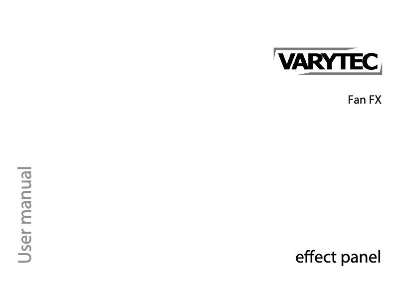 Page n°1 - Manuel utilisateur Varytec Fan FX
