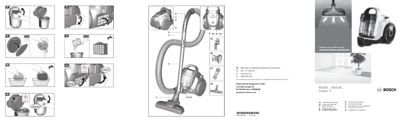 Page n°1 - Manuel utilisateur Bosch Cleann'n Allergy BGC05AAA1